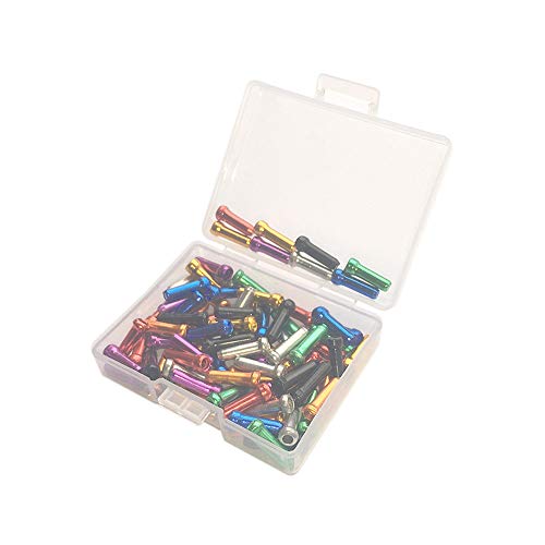 Huture 80Pcs Alloy Bicycles Brake Cable Caps End Tips Shifter Crimp Ferrules Caps For Road Mountain Bikes, 10Pcs Each Color Of Red Black Gold Silver Green Blue Purple Orange #TOP5