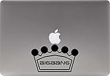 Bigbang Crown Version 1 Vinyl Decal Sticker for Computer MacBook Laptop Ipad Electronics Home Window Custom Walls Cars Trucks Motorcycle Automobile and More (Black)