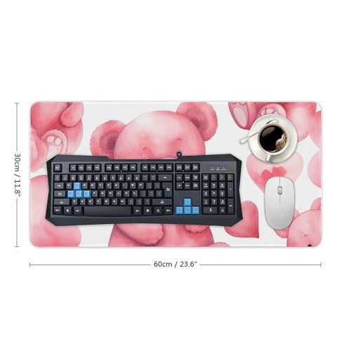 Peach Style Bear Mouse Pad Gaming 60 x 30 cm Antideslizante miniatura 2