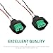 Icyfond 2PCS H8 H11 880 881 Wiring Harness Sockets, Fog Light Connector, Female Adapter Connector with Pigtails for Headlight Bulb Retrofit, Wiring Harness Sockets Universal for Fog Lights