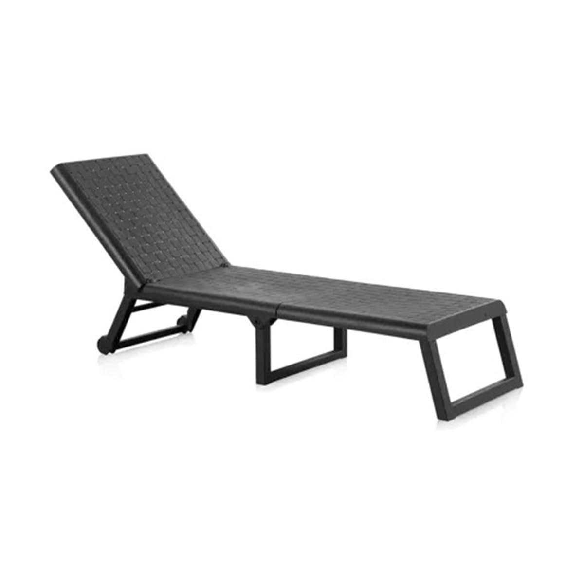 Shaf - Bain de Soleil Dream Garden -Bain de Soleil inclinable d'extérieur à roulettes -Résine résistante aux UV - Pliable et Multipositions -Idéal pour la Piscine, la terrasse et Le Patio -Anthracite
