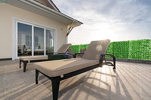 Image of Artificial Grass Fence Trellis with Leaves for Garden, Balcony (1 Piece) I Expandable Plant Fence Privacy I UV Protected I Garden Decoration Item (Green, expands to 3 Meter x 1 Meter)