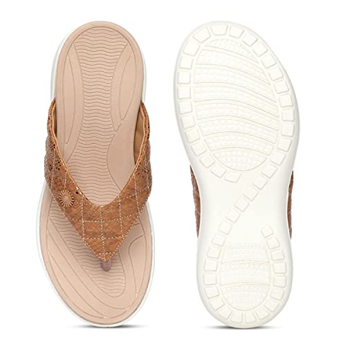 Image of Marc Loire Women's Comfortable Flip Flop Casual T-Strap Flats Slippers