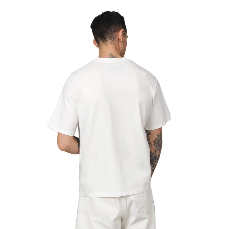 Image of Free Authority Loose Fit Solid Black Tshirt for Men