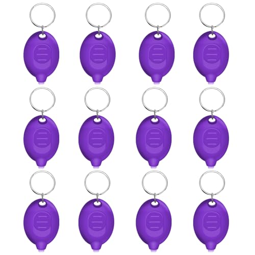 Daemson Mini UV Keychain Flashlight Portable Black Light (12PCS)
