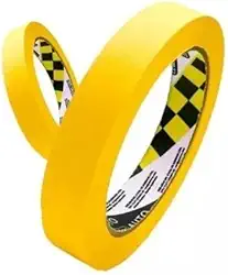 6x Fita Crepe Automotiva Adelbras Amarela 18mmx40m