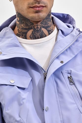 Image of SNITCH Men Casual Jacket | Relaxed Fit High Neck Full Sleeve Solid Pattern | 100% Polyester Durable & Comfortable Machine Washable Jacket