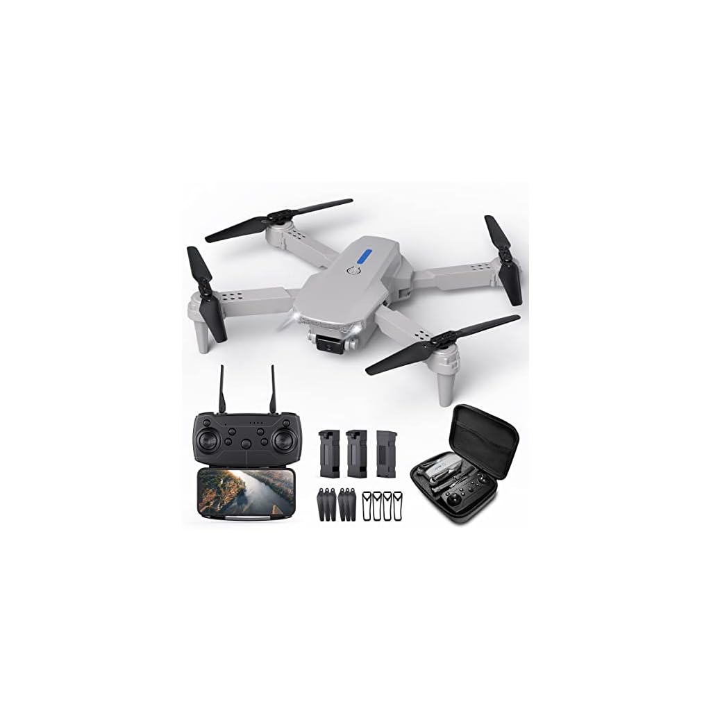 Hilldow-Drone-with-1080P-Camera-for-Adults-and-Kids-Foldable-FPV-Remote-Control-Quadcopter-with-Headless-Mode-Gestures-Selfie-Altitude-Hold3D-Flips-Video-Transmission-3-Batteries