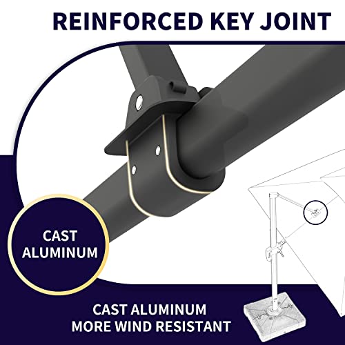 image for PURPLE LEAF 9' X 12' Cantilever Outdoor Umbrellas Large Patio Umbrella