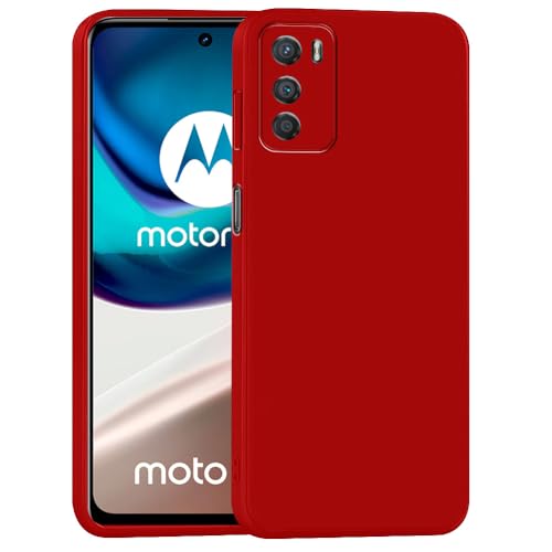 Image of Back Cover for Motorola Moto G42 4G | Full Camera Protection | Premium Liquid Silicon Case | Flexible Bumper Case for Motorola Moto G42 4G (Red)