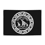 Grande taille : 180 x 120 cm, une telle belle bannière scandinave Vikings Drakkar Bateau Dragon est parfaite pour les vents faibles ou la décoration intérieure, comme dans le salon, le jardin, la cour et ainsi de suite, pour exprimer votre fierté et votre amour profond pour votre pays