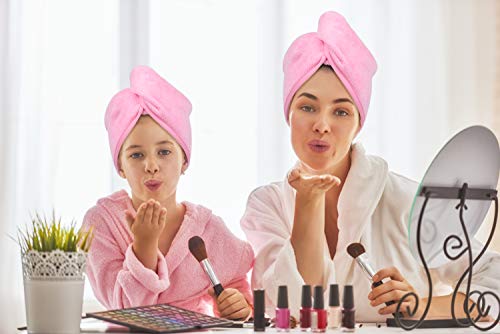 Youlertex Microfiber Hair Towel Wrap For Women, 4 Pack 10 Inch X 26 Inch, Super Absorbent Quick Dry Hair Turban For Drying Curly, Long & Thick Hair #TOP6