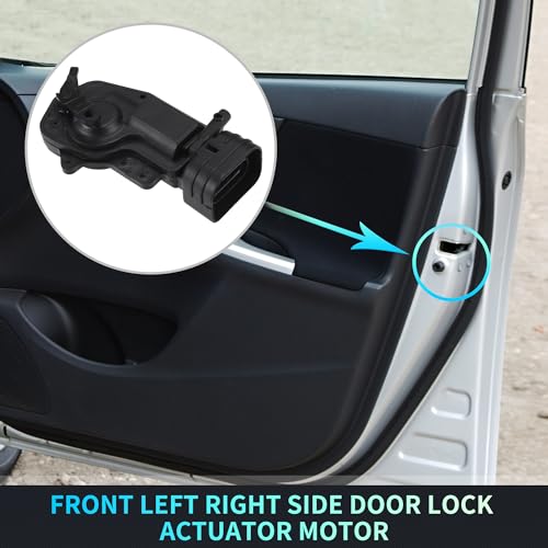 Image of X AUTOHAUX Replacement Front Left Driver Side Power Door Lock Actuator Motor for Toyota Sienna 1998-2003 Door Latch Actuator Assembly Replace No.6912008010 Black