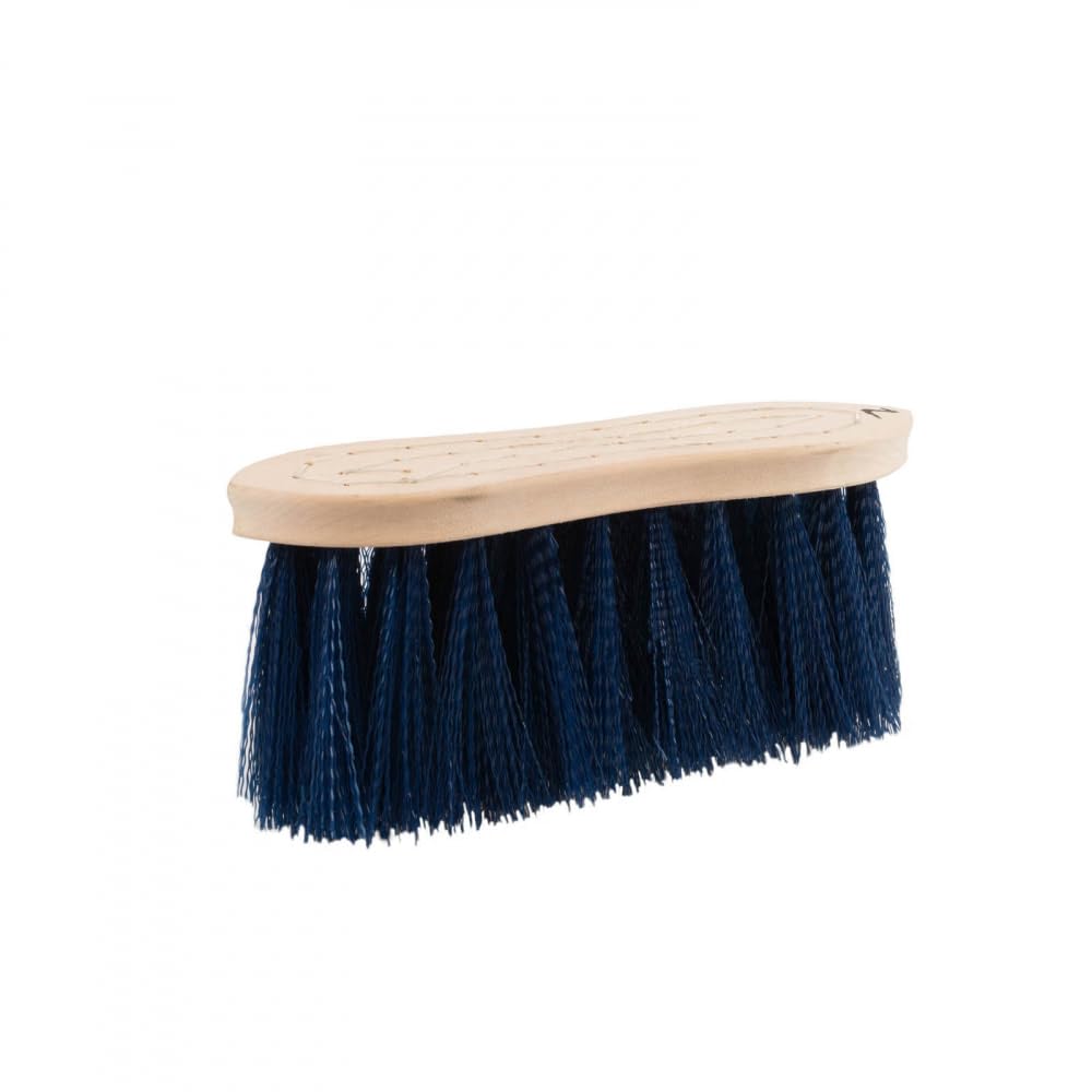 Horze Spazzola rigida in legno per dorso, 8 cm, blu,