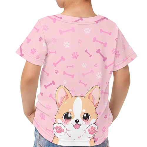 Image of JEOCODY Boys Girls Graphic Tees Funny 3D Printed Short Sleeve T-Shirts 3-16T