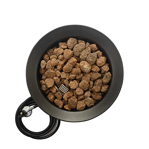 Amazon Basics 19-Inch 55,000 Btu Round Portable Propane Gas Fire Pit With Carry Strap #TOP4