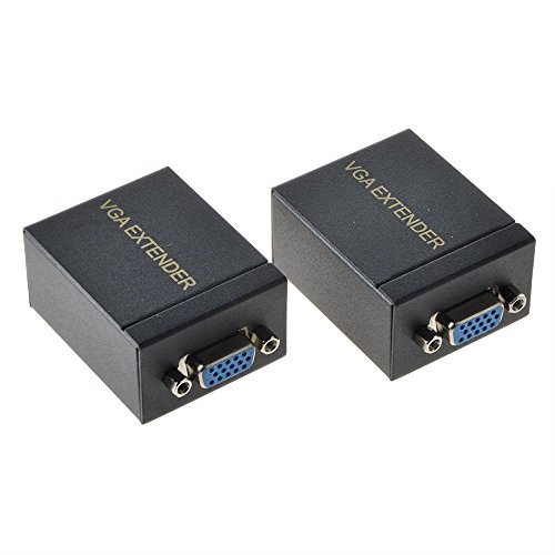 VGA Extender, MACTIS 197ft VGA Video Extender Transmitter Receiver Over Cat5e Cat6 Ethernet Cable (up to 60m, Sender+Receiver)