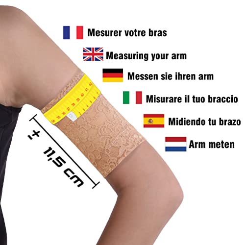Dia-Band, lace armband for CGM Freestyle Libre, Medtronic, Dexcom or Omnipod - Comfortable and reusable diabetic armband for glucose sensor. (M (27-30 cm)) - Image 3
