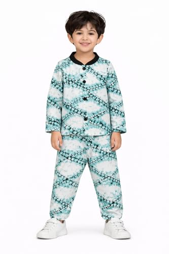 Image of 3BROS BodySuit /Dress for Boys /Girls Full Pajama & Casual Full Sleeves Night Suit Top Combo Kids Set