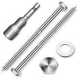 (8-Set) 5/16 x 6 Lag Screws, Stainless Steel Heavy Duty Hex Head Lag Bolts for Wood, Commercial/Industrial Grade 1/4 Bolts, Mounting Screws Bolts Kit, Black Oxided by Marysino