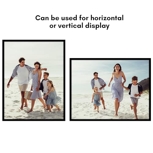 Americanflat 16x21 Picture Frame with Polished Plexiglass - Streamline Collection - Thin Border Picture Frame for Wall Display - Hanging Hardware Included - Black