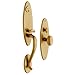 Baldwin 6573.ENTR Springfield Single Cylinder Mortise Handleset Trim Set, Vintage Brass