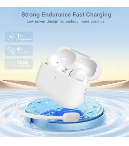 Image of Air Buds pro 2nd Generation Bluetooth 5.4 Earbuds with Deep Bass, Noise Cancelling Headphones for Android, Samsung, and iPhone