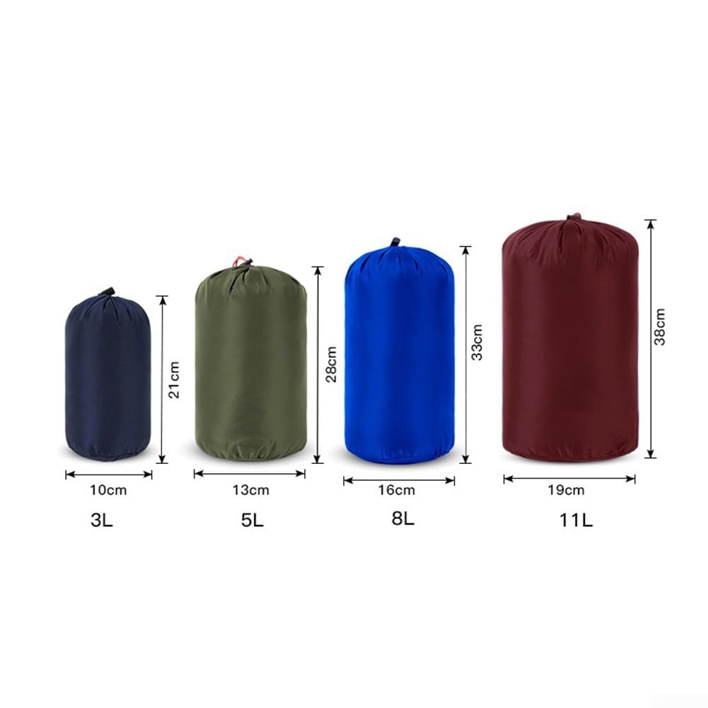 Lot De 4 Sacs De Rangement étanches – Nylon 190D, Cordon De Serrage – Tailles 22x40, 18x32, 13x25, 10x17 Cm – Pour Camping, Voyage Et Vêtements