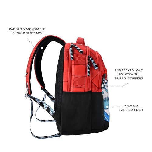 Image of Gear Shuffle 4 Compartment Backpack 17 inch /31L Medium Water Resistant School Bag /Casual 4 Compartment Backpack /Daypack /Kids Bag for Boys /Girls (Red-Blue)