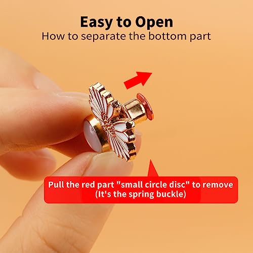 TOOVREN Pant Waist Tightener, Detachable Jean Buttons for Loose Jeans, No Sew and No Tools Button Pins for Jeans, Adjustable Jean Buttons Pins, Daisy Flower Instant Pants Button Tightener 4 Sets