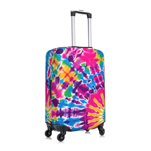 Colorful Rainbow Tie Dye Luggage Cover For Travel Suitcase Protector Fits 18-32 Inch Case Large2