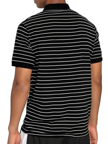 Image of TAGDO Men's Striped Polo in Black & White Vertical (2036)