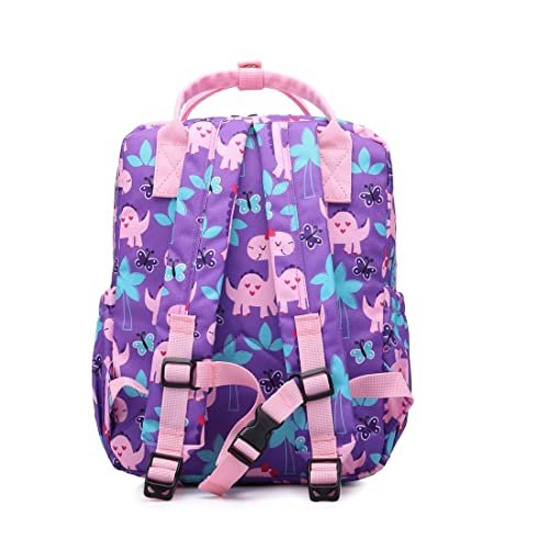 Cute Toddler Preschool Backpack Dinosaur Unicorn School Book Bag For Girls, Boys, Kids, Kindergarten Nursery Travel Bag With Chest Strap(Girly Dinosaur) #TOP4