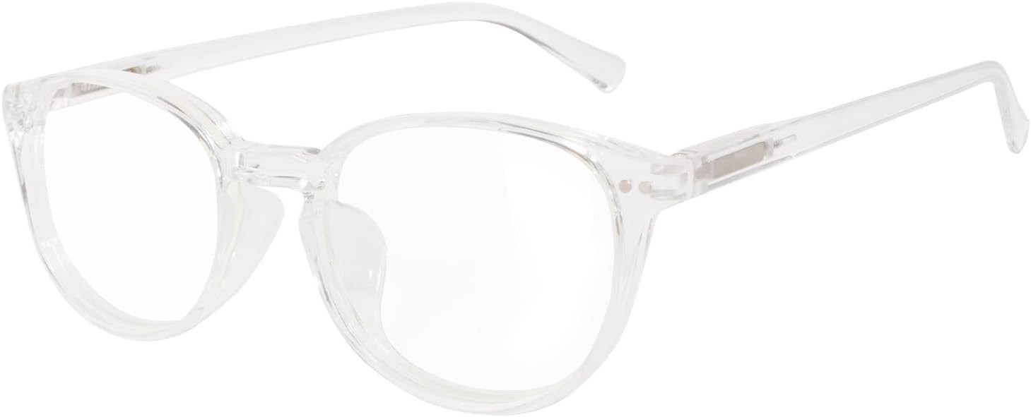 SKYWAY Blue Light Blocking Glasses Round Vintage Classic Black Frame Fashion Anti Glare Eyeglasses for Men Women