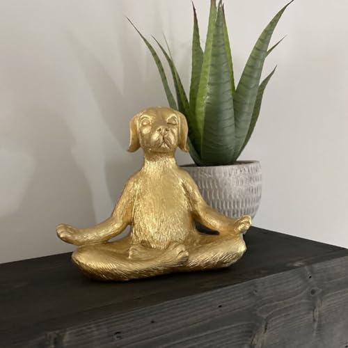 Estatua Decorativa Perro Yoga Meditación 10 cm miniatura 3