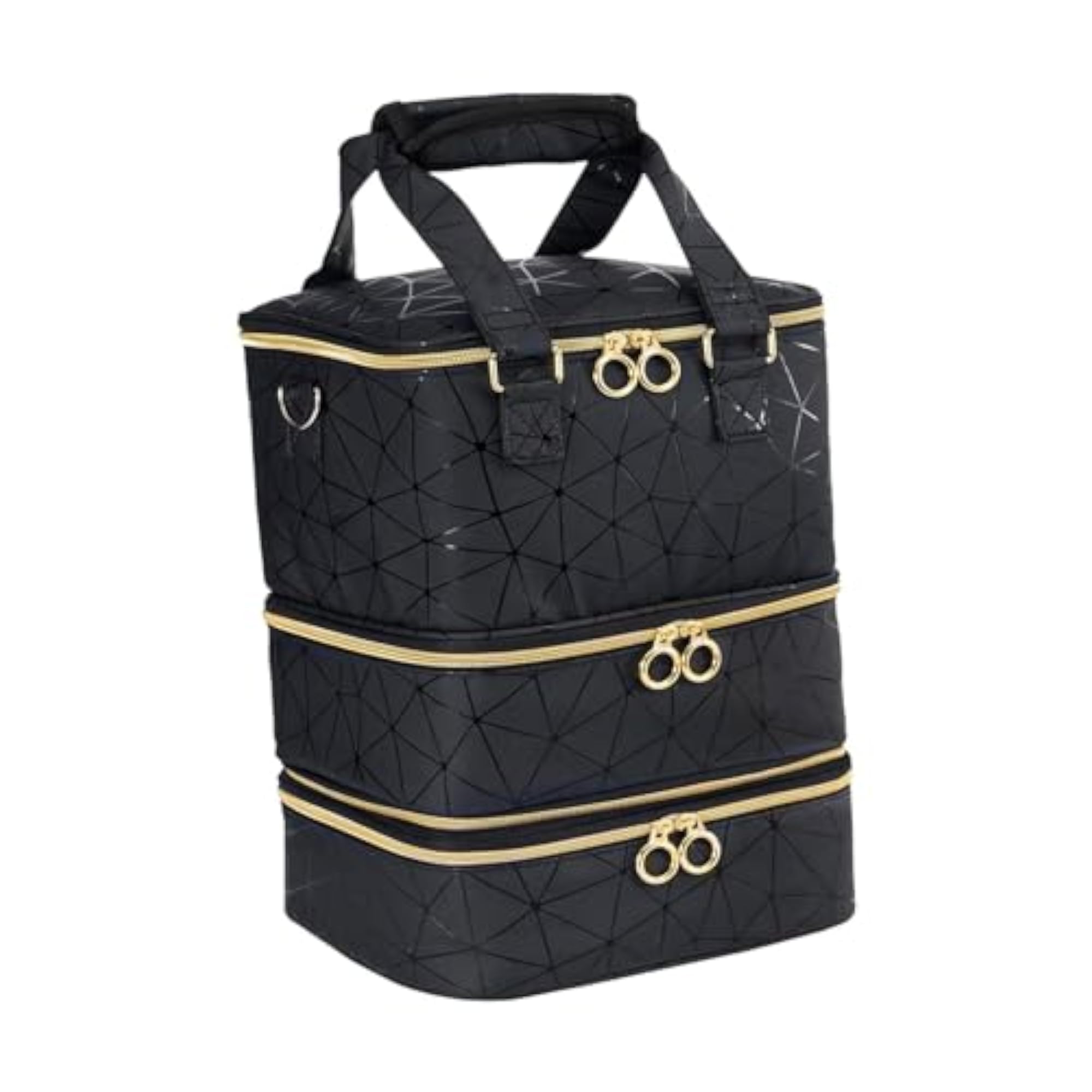 3 Tier Nail Polish Carrying Case Bag for Manicure Tools