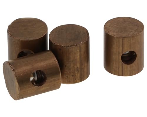 4 Stück Schraubnippel, aussen 6mm, Gesamtlänge 9mm, Gaszug Bremszug Bowdenzug Universal Nippel, Motorrad, Mofa, Roller, Moped, Quad und andere Zweiräder