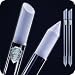 2pcs Glass Cuticle Pusher Nail File Set - Manicure Stick, Genuine Czech Quality, Professional Precision Filing Cuticle Remover, Abrasive Surface Never Wears Out