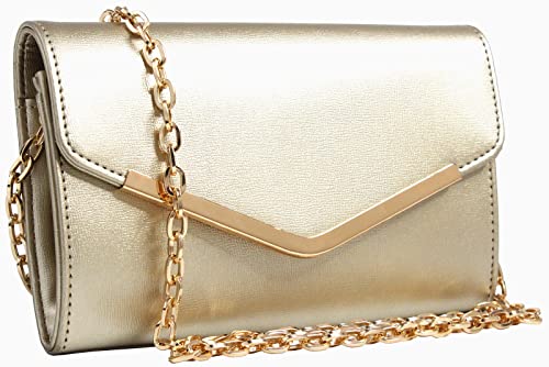 Image of Clutch Purse Evening Bag for Women,Envelope Handbag With Detachable Chain | With Detachable Chain
