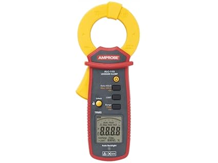 Amprobe ALC-110 True-RMS AC Leakage Current Clamp with Mechanical Lock Jaw, 6000 Counts Digit Large Scale, Red