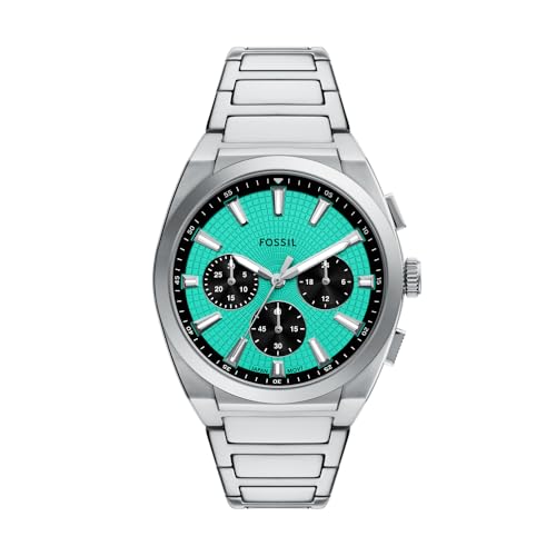 Fossil Reloj Analógico para Hombres de Cuarzo con Correa en Acero Inoxidable FS6117