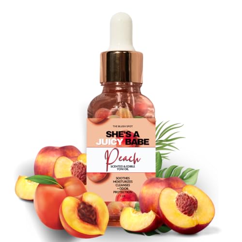 Image of Peach Yoni Oil for Women - Feminine Intimate Oil for pH Balance, Ingrown Hairs & Moisturizing - Sweet Scented Natural for Daily Feminine Care Scented NOT Flavored
