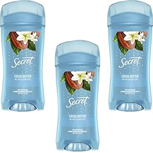 Secret Scent Expressions Antiperspirant Deodorant, Clear Gel, Cocoa Butter Kiss Scent 2.6 Oz (Pack of 3)