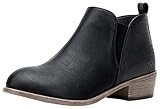 Jeossy Women's 9615 Chelsea Ankle Boots, Cutout Perforated Slip on Short Booties, Black, Size 6(DJY9615 Black 06)