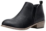 Jeossy Women's 9615 Chelsea Ankle Boots, Cutout Perforated Slip on Short Booties, Black, Size 8.5(DJY9615 Black 08.5)