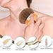 Qianyu Extra Large Makeup Brush for Bronze Blend Self Tan Back Applicator Provides Unblemished Application Without Streaking Kabuki Brush for Unblemished Oval Face Leg Makeup Brush (gold)