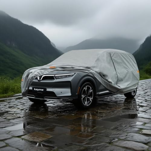 Image of Kayme Heavy Duty SUV Car Cover Custom Fit VinFast VF 9 Waterproof All Weather for Automobiles, Full Exterior Covers Sun Rain UV Protection.(Deliver About 3-10 Days)