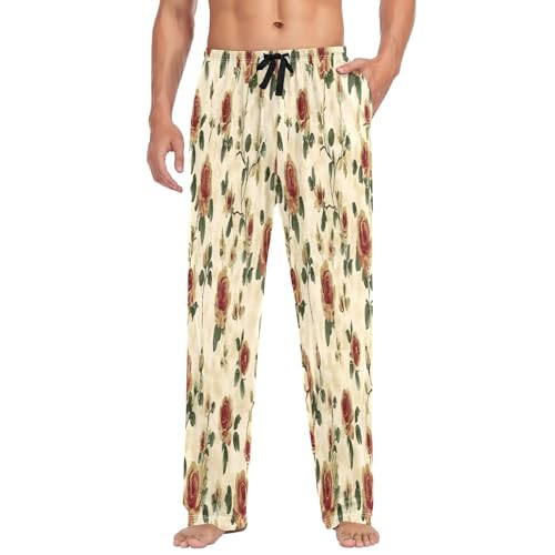 Pantalon de pyjama pour homme shabby chic multicolore S
