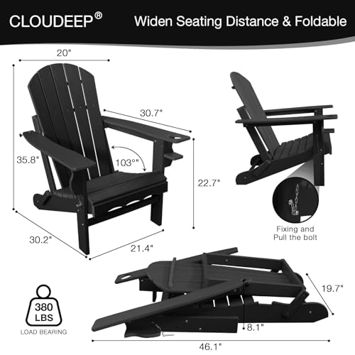 Cloudeep Folding Adirondack Outdoor Chairs thumb #1