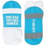 Gone For a Run Inspirational Socks - Fun Running Socks - One Bad Mother Runner - Running Gifts for Women...